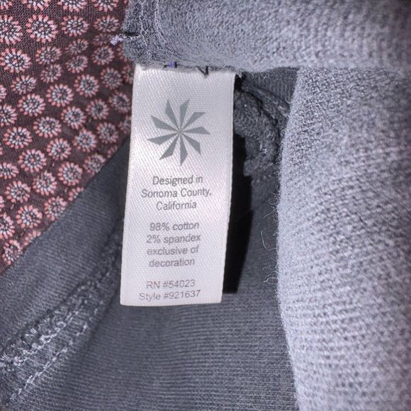 Athleta Duster Pants Flint Grey Velvet Cargo - 6 Petite - Picture 9 of 14